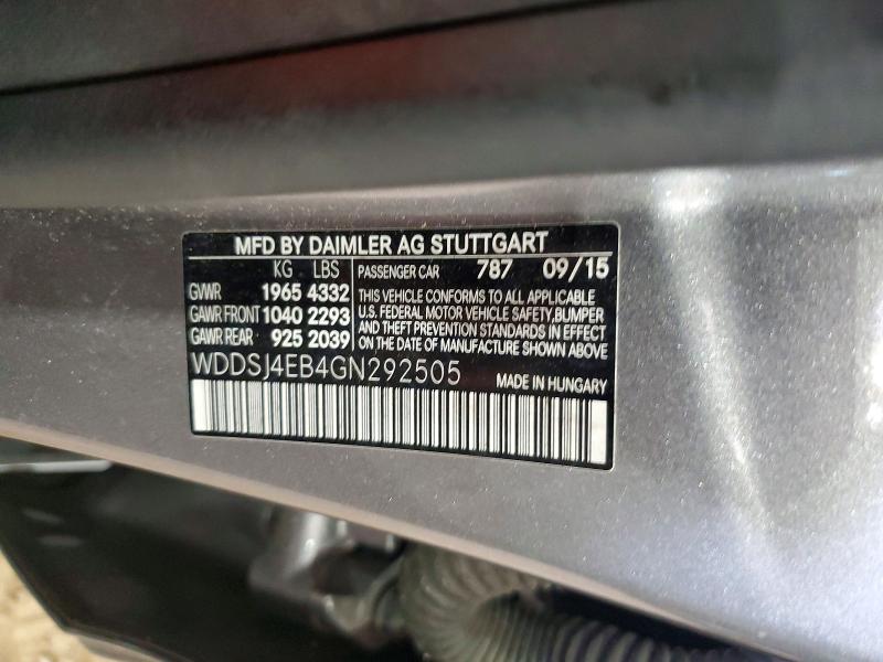 Продажа на аукционе авто 2016 Mercedes-benz Cla, vin: WDDSJ4EB4GN292505, номер лота: 53749996