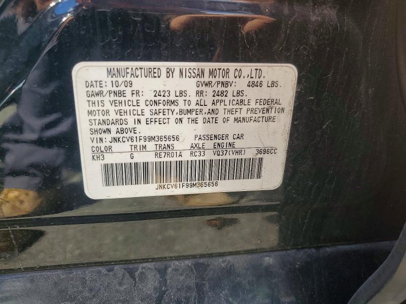 Aukcja sprzedaży 2009 Infiniti G37 Sedan, vin: JNKCV61F99M365656, numer aukcji: 51613036