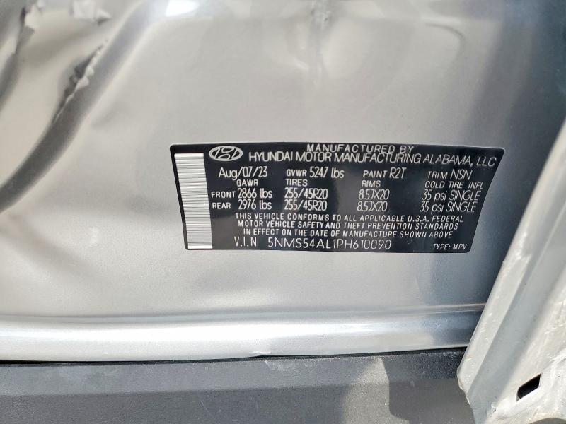 52941446 :رقم المزاد ، 5NMS54AL1PH610090 vin ، 2023 Hyundai Santa Fe مزاد بيع