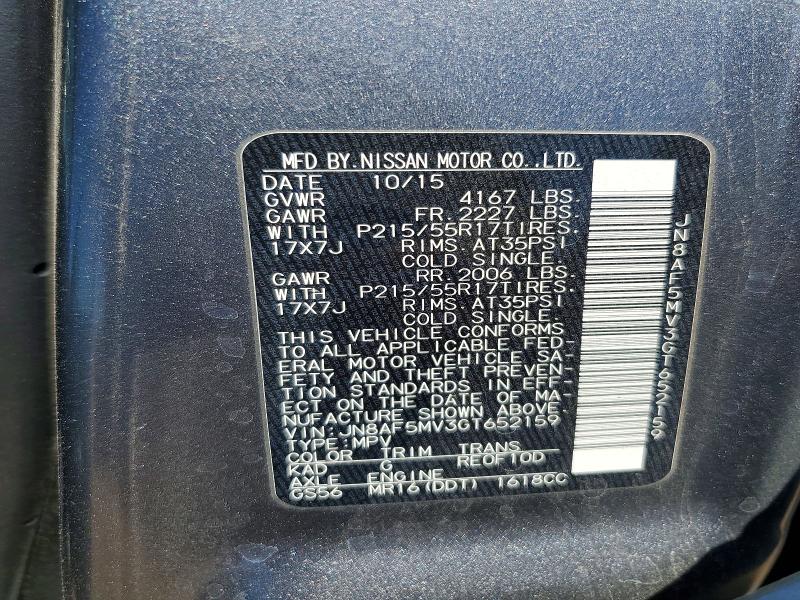 Aukcja sprzedaży 2016 Nissan Juke, vin: JN8AF5MV3GT652159, numer aukcji: 52902466