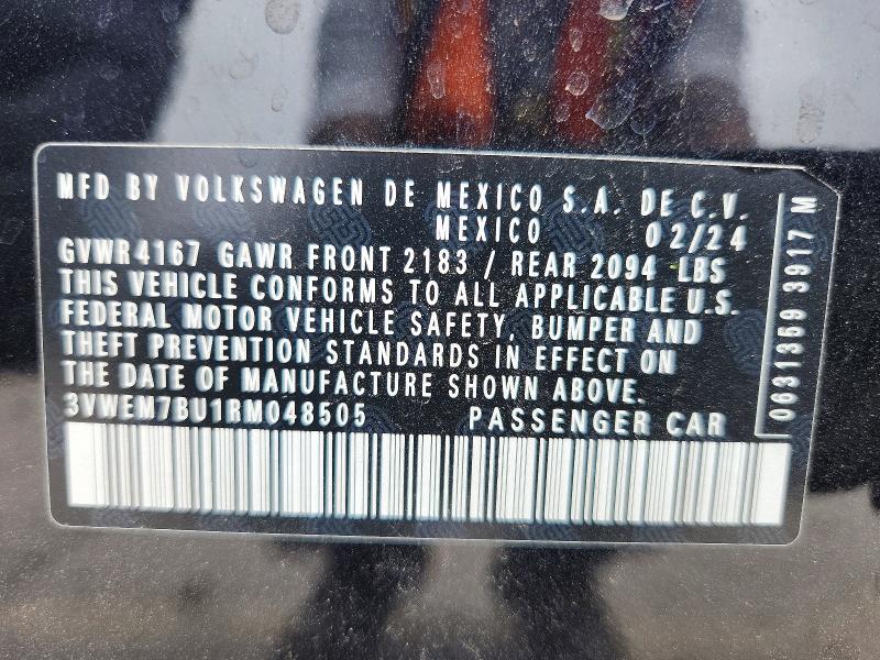 Aukcja sprzedaży 2024 Volkswagen Jetta, vin: 3VWEM7BU1RM048505, numer aukcji: 54097476