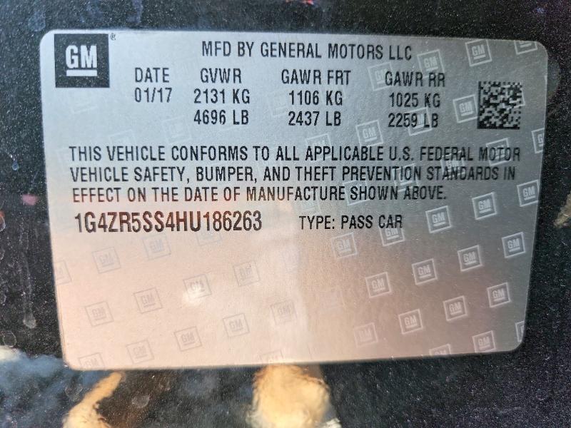 Aukcja sprzedaży 2017 Buick Lacrosse, vin: 1G4ZR5SS4HU186263, numer aukcji: 52051166