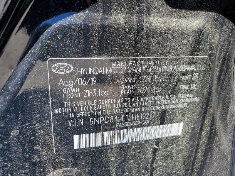 53085396 :رقم المزاد ، 5NPD84LF1LH519227 vin ، 2020 Hyundai Elantra مزاد بيع