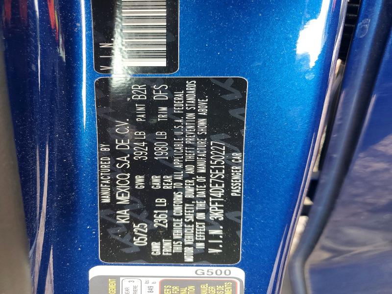 Продажа на аукционе авто 2025 Kia K4, vin: 3KPFT4DE7SE150227, номер лота: 51886286