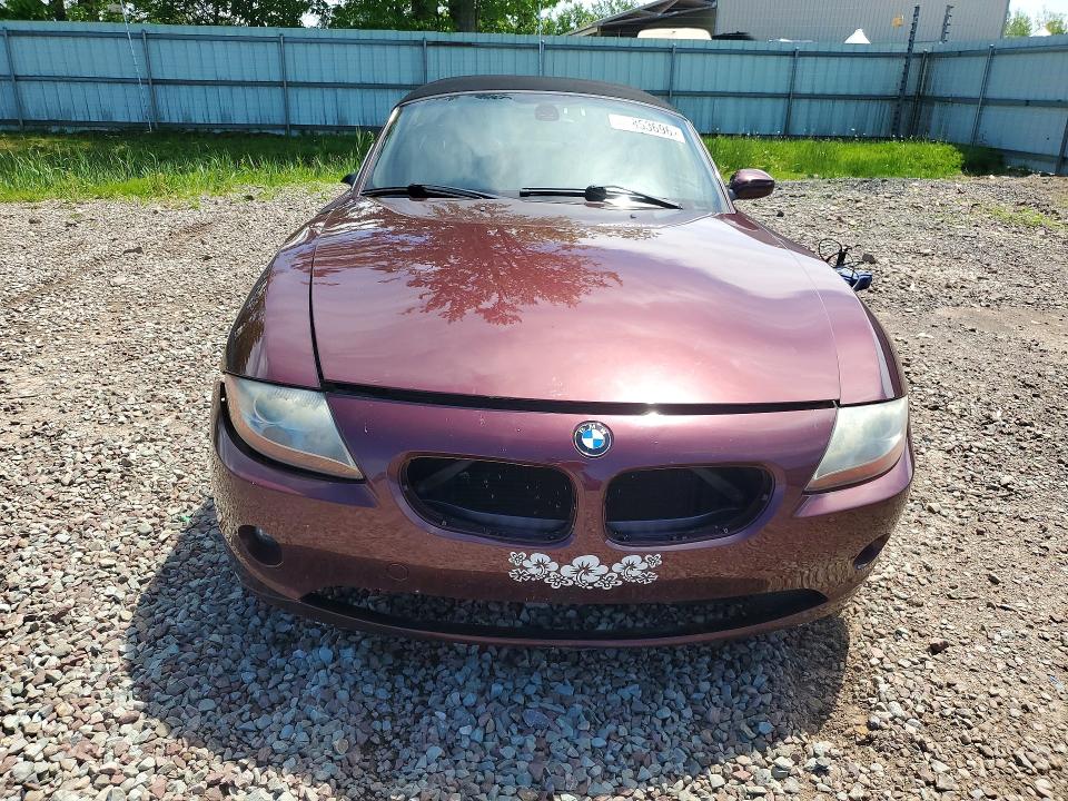 51853696 :رقم المزاد ، 4USBT53433LU04225 vin ، 2003 Bmw Z4 مزاد بيع