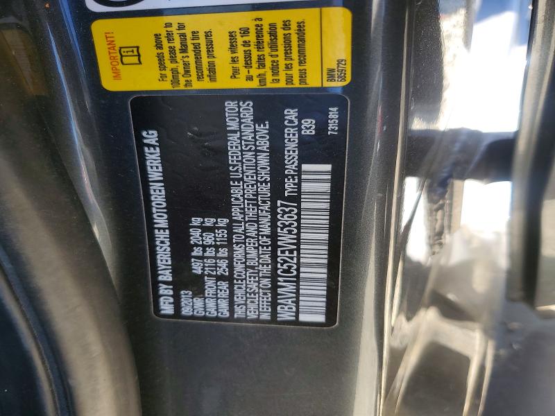 2014 Bmw X1 მანქანა იყიდება აუქციონზე, vin: WBAVM1C52EVW53637, აუქციონის ნომერი: 53976146