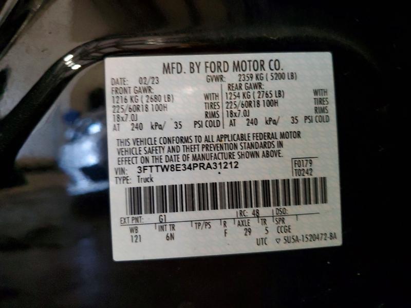 Aukcja sprzedaży 2023 Ford Maverick, vin: 3FTTW8E34PRA31212, numer aukcji: 52919526