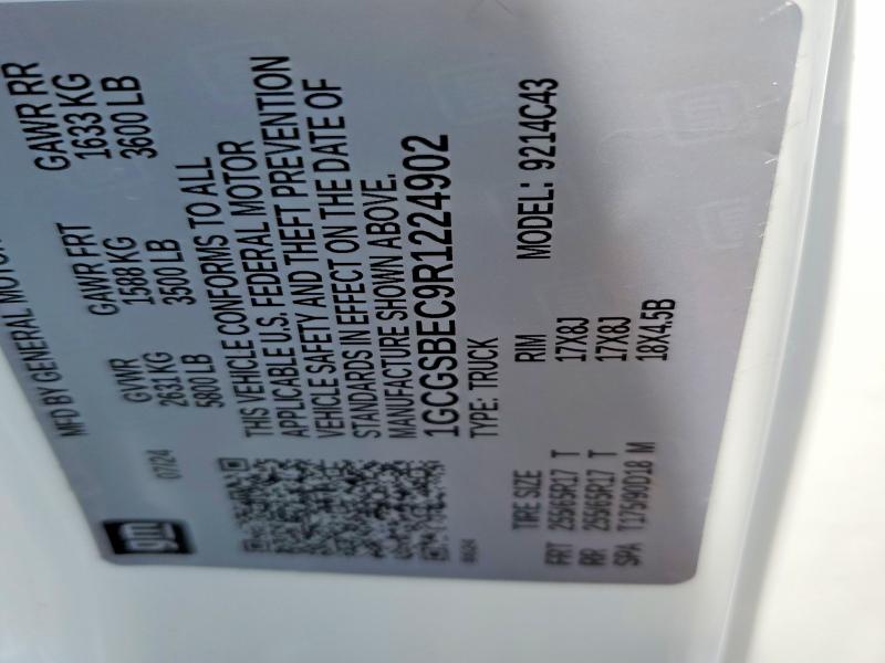 51567896 :رقم المزاد ، 1GCGSBEC9R1224902 vin ، 2024 Chevrolet Colorado مزاد بيع