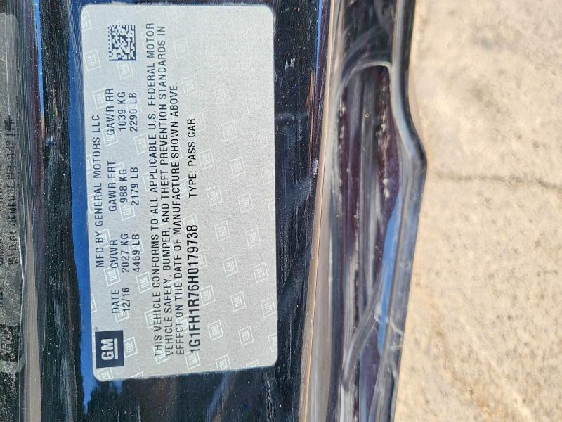 54041826 :رقم المزاد ، 1G1FH1R76H0179738 vin ، 2017 Chevrolet Camaro مزاد بيع