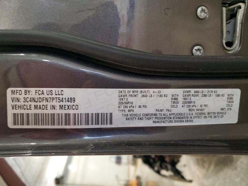 2023 Jeep Compass მანქანა იყიდება აუქციონზე, vin: 3C4NJDFN7PT541489, აუქციონის ნომერი: 54250206