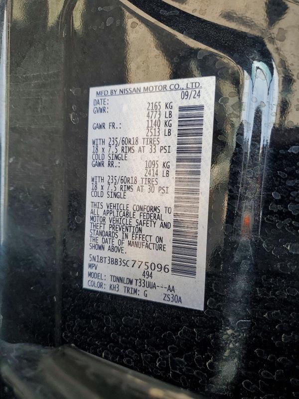 Продаж на аукціоні авто 2025 Nissan Rogue, vin: 5N1BT3BB3SC775096, номер лоту: 54922876