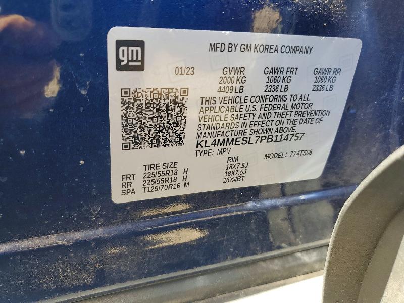 55381106 :رقم المزاد ، KL4MMESL7PB114757 vin ، 2023 Buick Encore Gx مزاد بيع