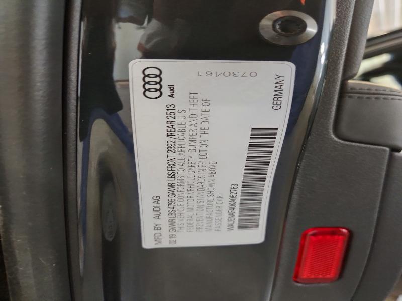 2019 Audi A4 მანქანა იყიდება აუქციონზე, vin: WAUENAF40KA052763, აუქციონის ნომერი: 53099716