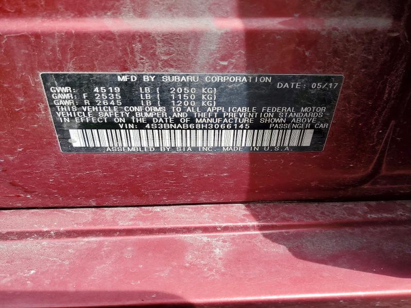 Продажа на аукционе авто 2017 Subaru Legacy, vin: 4S3BNAB68H3066145, номер лота: 51310096