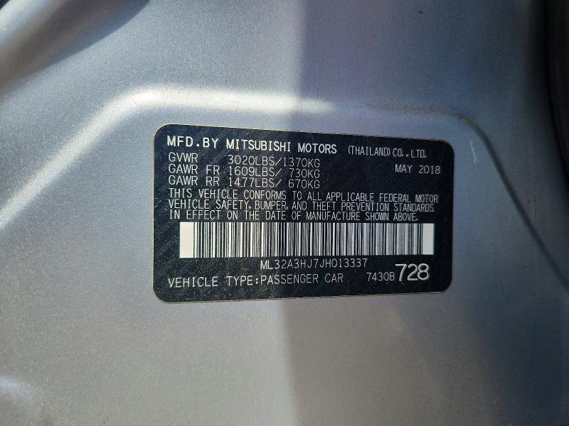 Продаж на аукціоні авто 2018 Mitsubishi Mirage, vin: ML32A3HJ7JH013337, номер лоту: 54102616