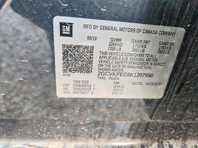 Продаж на аукціоні авто 2019 Chevrolet Silverado Ld, vin: 2GCVKPEC6K1207950, номер лоту: 54705106