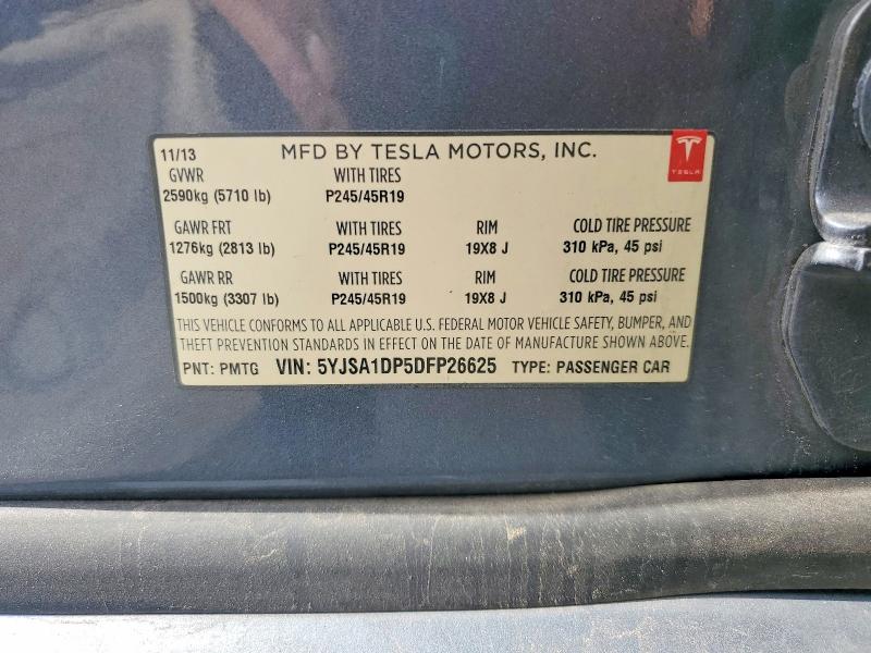 Продаж на аукціоні авто 2013 Tesla Model S, vin: 5YJSA1DP5DFP26625, номер лоту: 54086836
