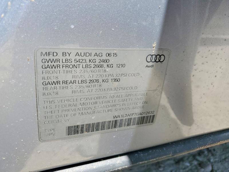 Продаж на аукціоні авто 2016 Audi Q5, vin: WA1L2AFP7GA012632, номер лоту: 55178416
