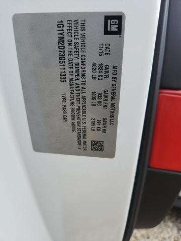 Продажа на аукционе авто 2016 Chevrolet Corvette, vin: 1G1YM2D73G5111335, номер лота: 55013946