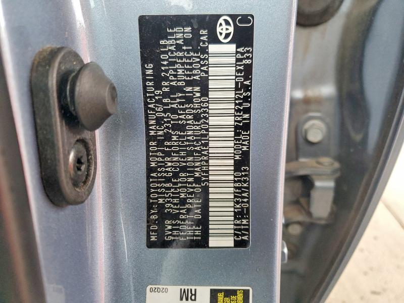 Aukcja sprzedaży 2020 Toyota Corolla, vin: 5YFHPRAE1LP023360, numer aukcji: 54320306