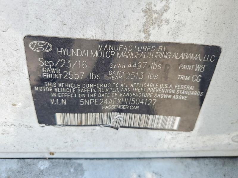 Продажа на аукционе авто 2017 Hyundai Sonata, vin: 5NPE24AFXHH504127, номер лота: 51972916