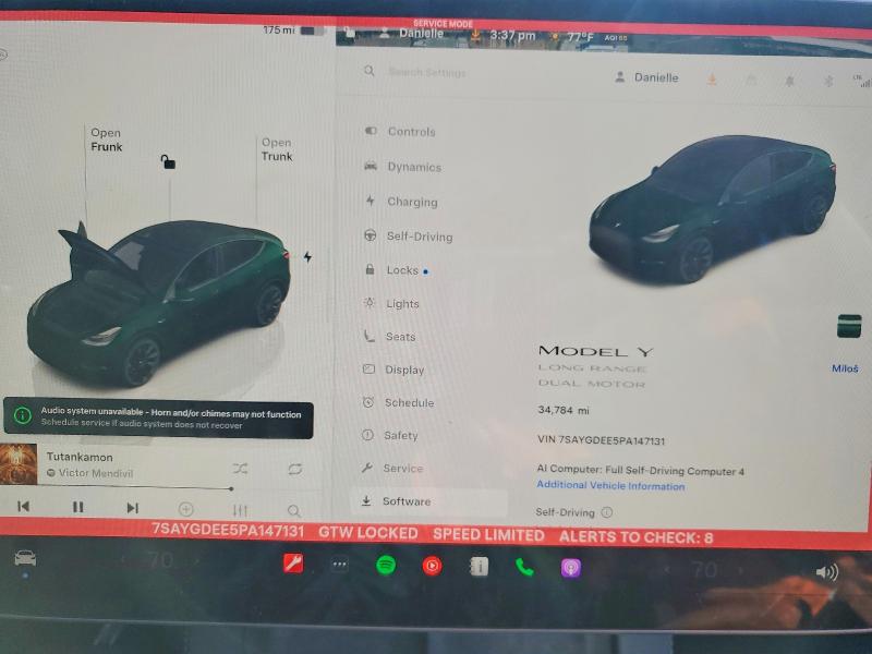 Продажа на аукционе авто 2023 Tesla Model Y, vin: 7SAYGDEE5PA147131, номер лота: 52847966