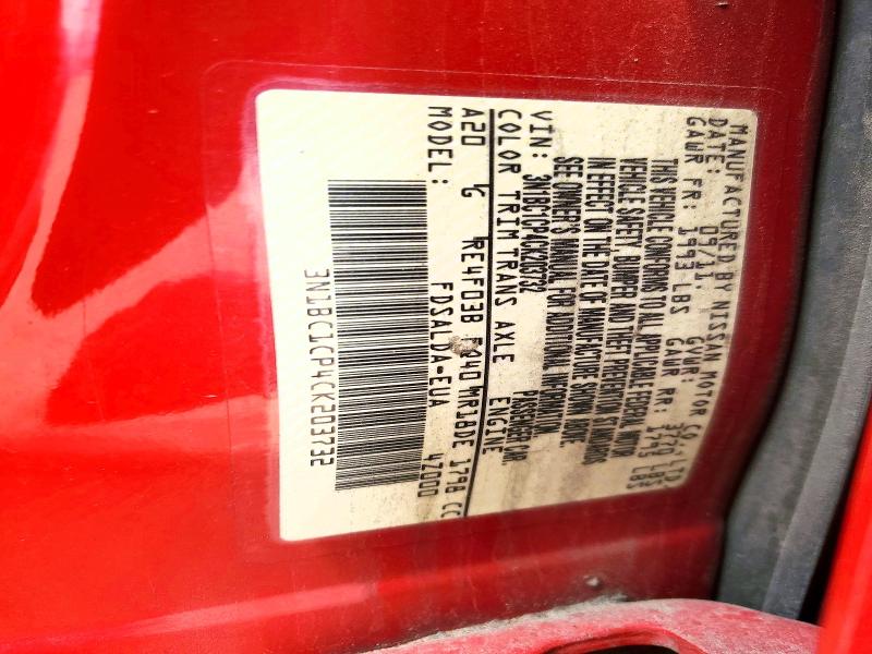 2012 Nissan Versa მანქანა იყიდება აუქციონზე, vin: 3N1BC1CP4CK203732, აუქციონის ნომერი: 54680796
