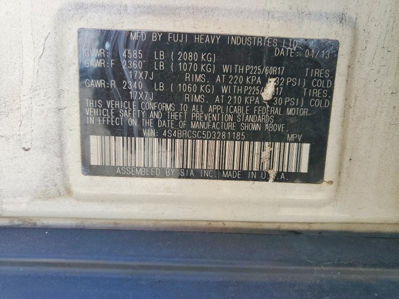 Продаж на аукціоні авто 2013 Subaru Outback, vin: 4S4BRCSC5D3281185, номер лоту: 55077996