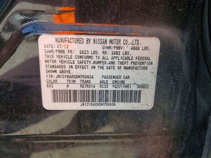 Продаж на аукціоні авто 2013 Infiniti G37 Sedan, vin: JN1CV6ARXDM750604, номер лоту: 52413426