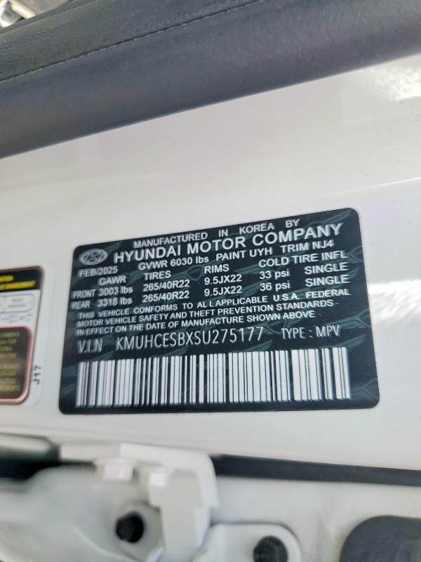 54927036 :رقم المزاد ، KMUHCESBXSU275177 vin ، 2025 Genesis Gv80 مزاد بيع