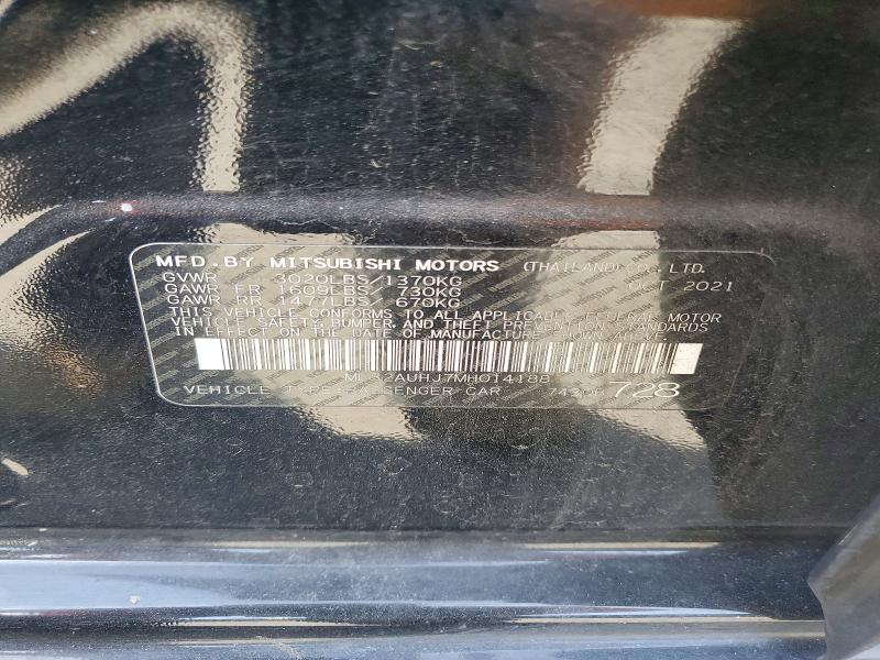 Продаж на аукціоні авто 2021 Mitsubishi Mirage, vin: ML32AUHJ7MH014188, номер лоту: 53819636