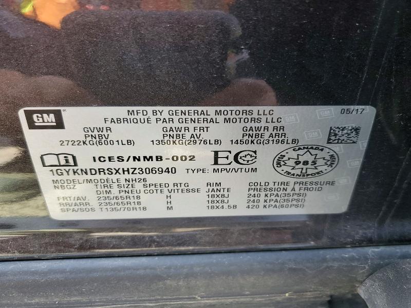 Aukcja sprzedaży 2017 Cadillac Xt5, vin: 1GYKNDRSXHZ306940, numer aukcji: 52676106