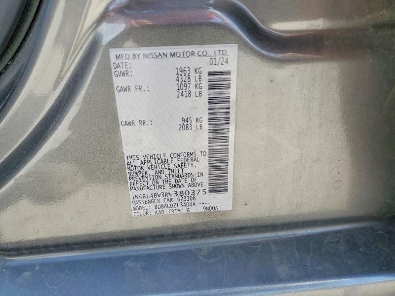 Продажа на аукционе авто 2024 Nissan Altima, vin: 1N4BL4BV3RN380375, номер лота: 54155076