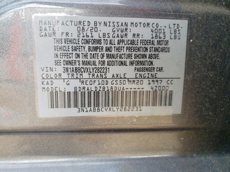 Aukcja sprzedaży 2020 Nissan Sentra, vin: 3N1AB8CVXLY282231, numer aukcji: 52761046