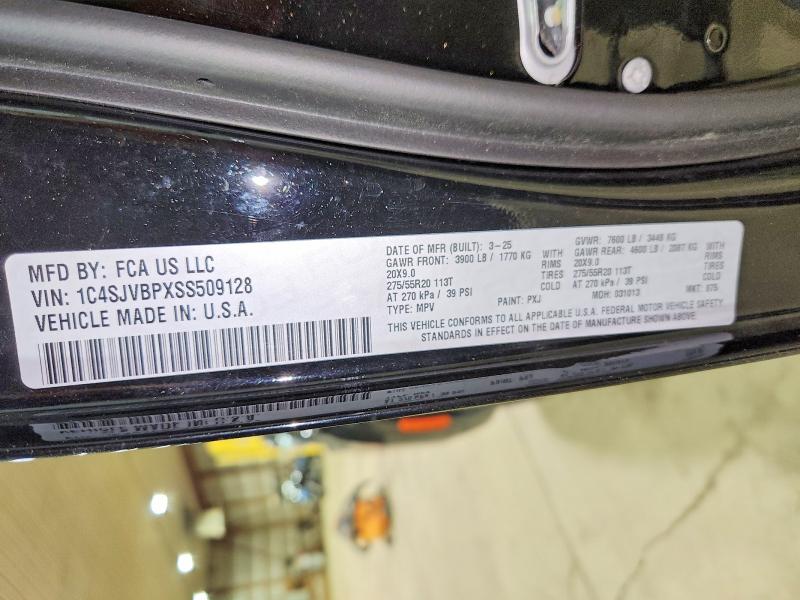 54150776 :رقم المزاد ، 1C4SJVBPXSS509128 vin ، 2025 Jeep Wagoneer مزاد بيع