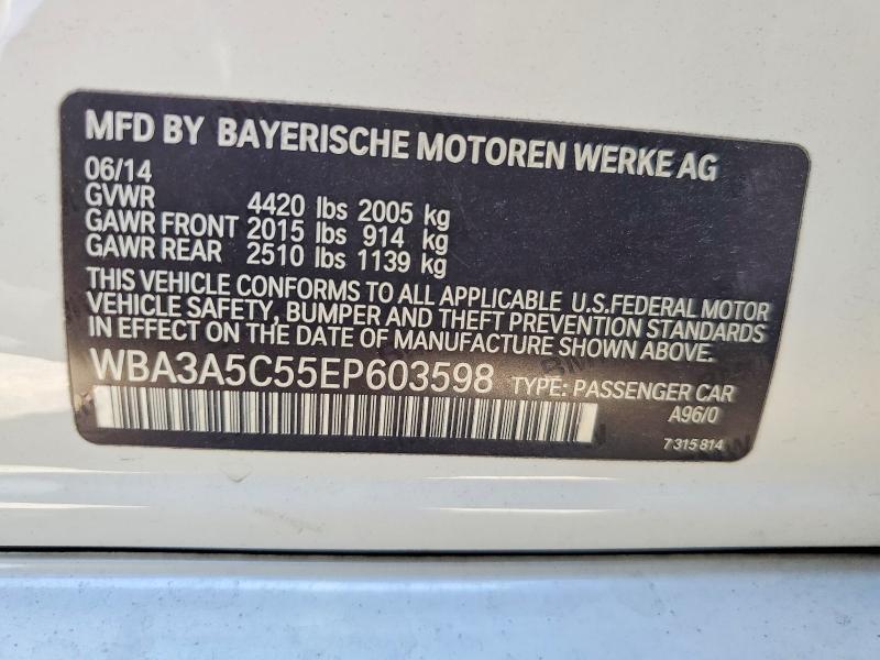 2014 Bmw 328 მანქანა იყიდება აუქციონზე, vin: WBA3A5C55EP603598, აუქციონის ნომერი: 53848046