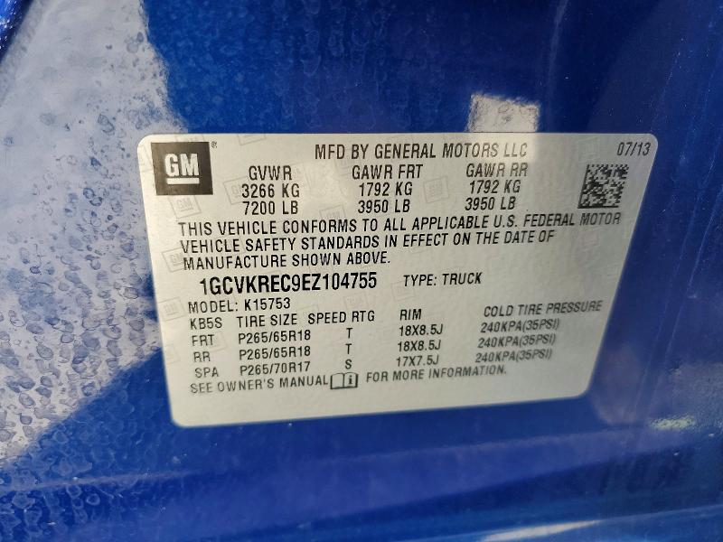 Aukcja sprzedaży 2014 Chevrolet Silverado, vin: 1GCVKREC9EZ104755, numer aukcji: 55548116