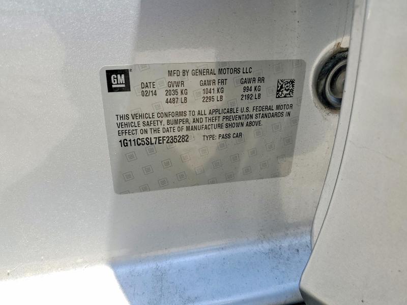 2014 Chevrolet Malibu მანქანა იყიდება აუქციონზე, vin: 1G11C5SL7EF235282, აუქციონის ნომერი: 52687706