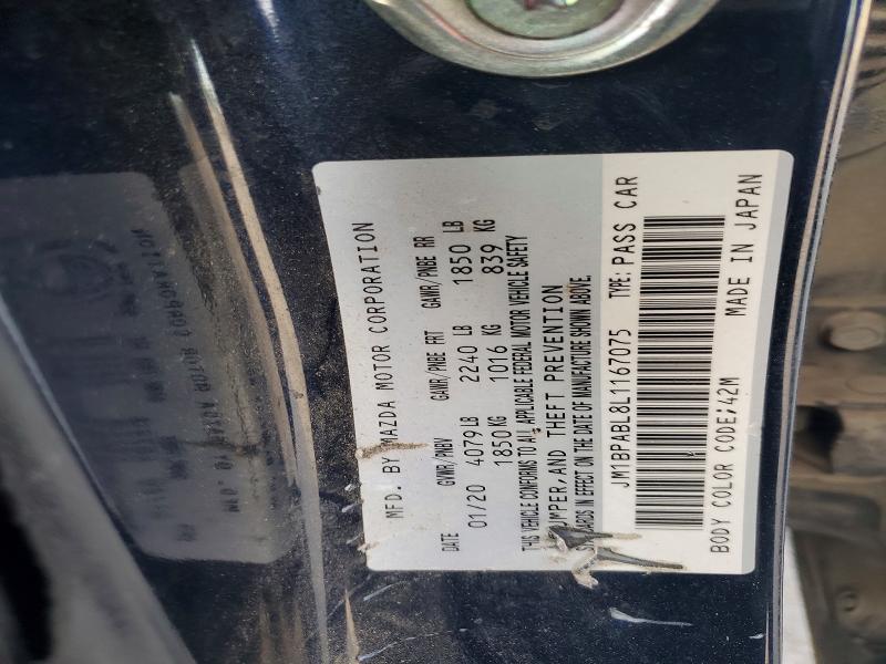 Продажа на аукционе авто 2020 Mazda 3, vin: JM1BPABL8L1167075, номер лота: 54148816