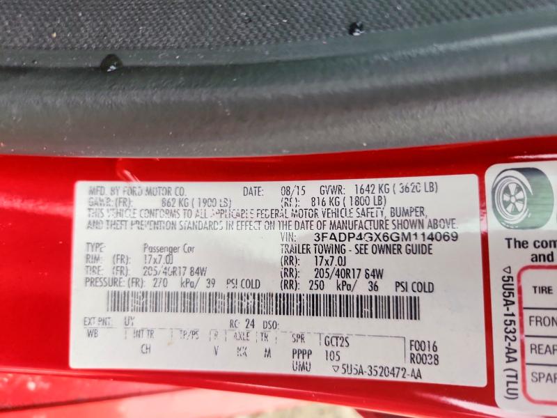 Продаж на аукціоні авто 2016 Ford Fiesta, vin: 3FADP4GX6GM114069, номер лоту: 55463256