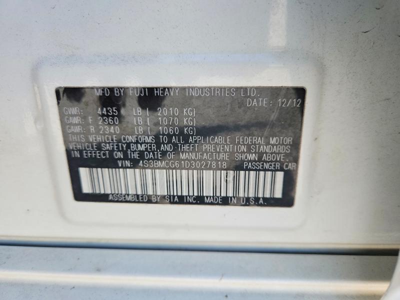 Продаж на аукціоні авто 2013 Subaru Legacy, vin: 4S3BMCG61D3027818, номер лоту: 52089466