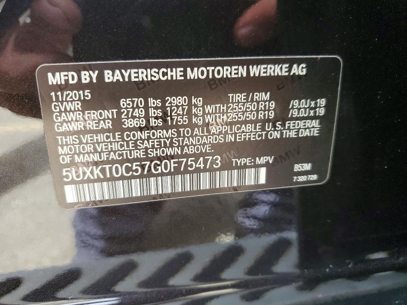 Продажа на аукционе авто 2016 Bmw X5, vin: 5UXKT0C57G0F75473, номер лота: 53079756