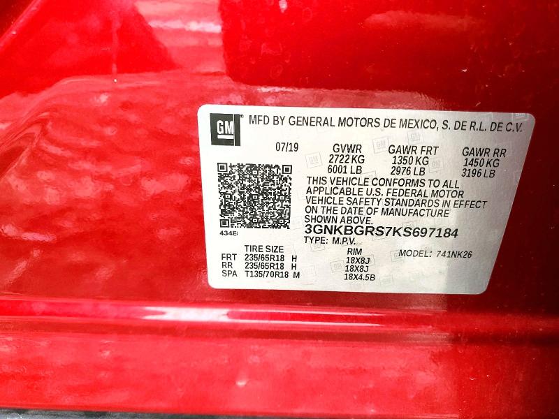 2019 Chevrolet Blazer მანქანა იყიდება აუქციონზე, vin: 3GNKBGRS7KS697184, აუქციონის ნომერი: 53511246