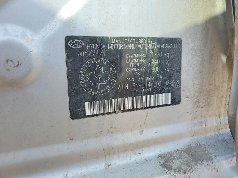 Продаж на аукціоні авто 2012 Hyundai Elantra, vin: 5NPDH4AE0CH084968, номер лоту: 55394086