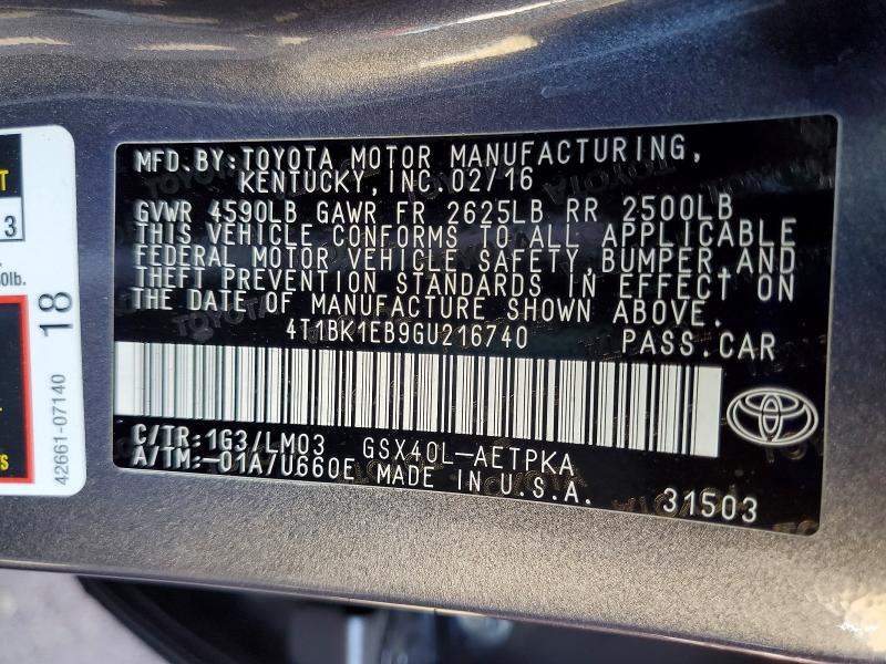 Aukcja sprzedaży 2016 Toyota Avalon, vin: 4T1BK1EB9GU216740, numer aukcji: 52323076