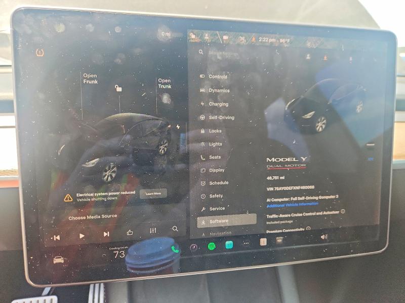 Aukcja sprzedaży 2022 Tesla Model Y, vin: 7SAYGDEFXNF460068, numer aukcji: 54089466