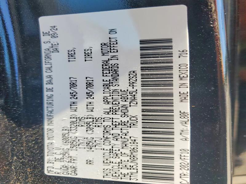 Aukcja sprzedaży 2024 Toyota Tacoma, vin: 3TMLB5JN8RM061847, numer aukcji: 53179476