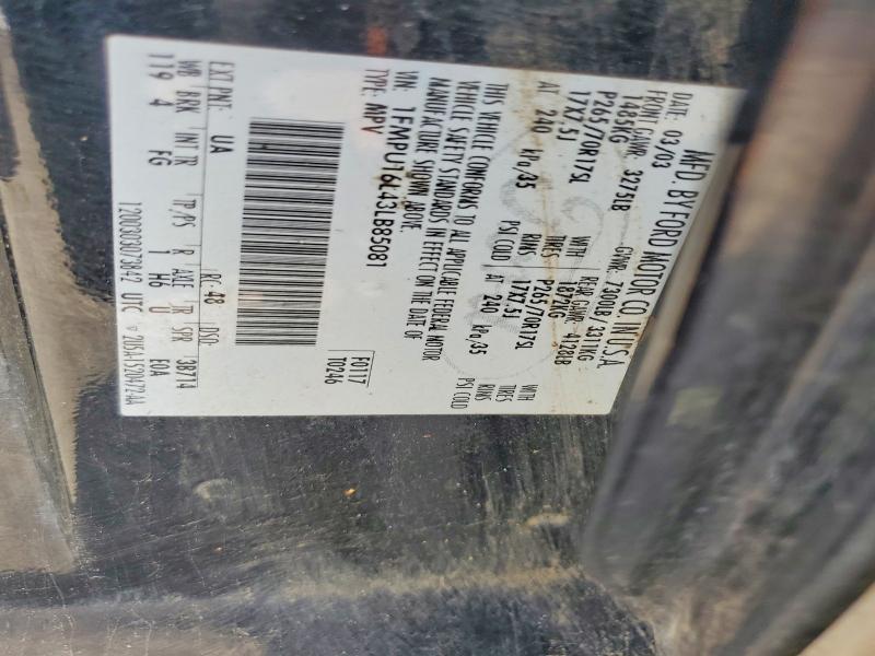 2003 Ford Expedition მანქანა იყიდება აუქციონზე, vin: 1FMPU16L43LB85081, აუქციონის ნომერი: 55151286