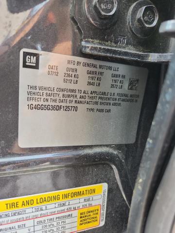 52221246 :رقم المزاد ، 1G4GG5G36DF125770 vin ، 2013 Buick Century مزاد بيع