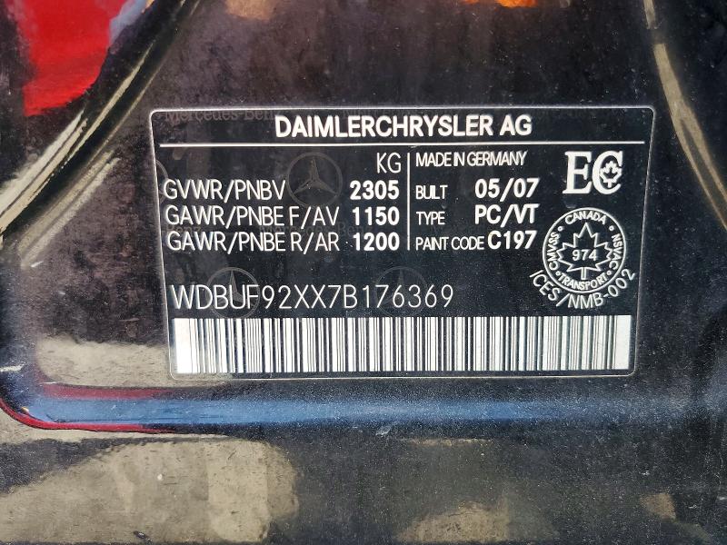 Продаж на аукціоні авто 2007 Mercedes-benz E, vin: WDBUF92XX7B176369, номер лоту: 55247106